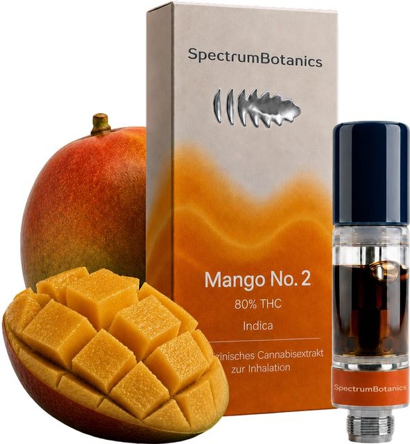Bild Vape THC Vape 80% Spectrum Botanics Mango 2.0 0,5ml (+Gratis Akkukomponente)